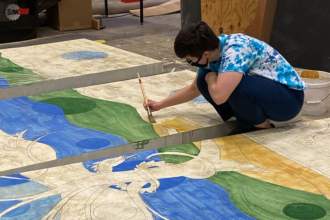 Seton Hill University Theatre - Scenic Painting Flats for Head Over Heels